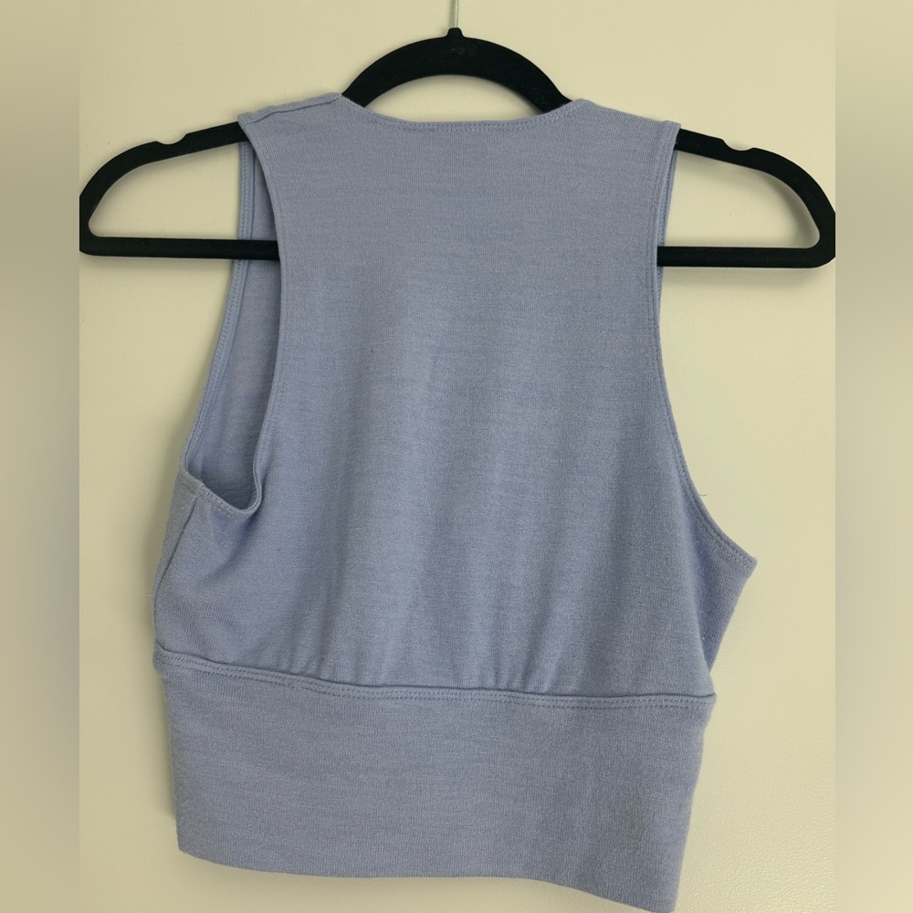 Wilfred Free Deep V Crop Top In Size Small; Lilac… - image 2
